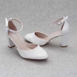 White Rock Glitter Block Heel